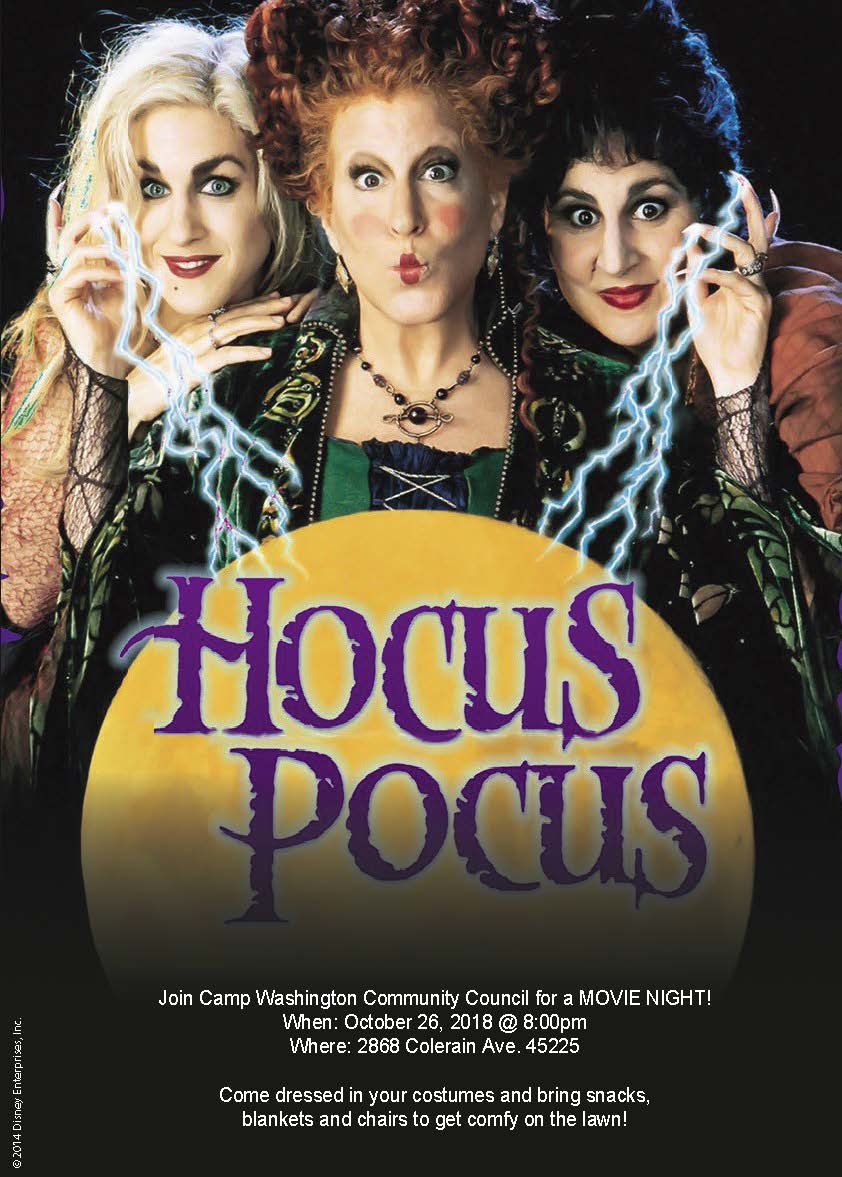 MOVIE NIGHT! Come see “HOCUS POCUS” with us! RAIN or SHINE! – Camp ...